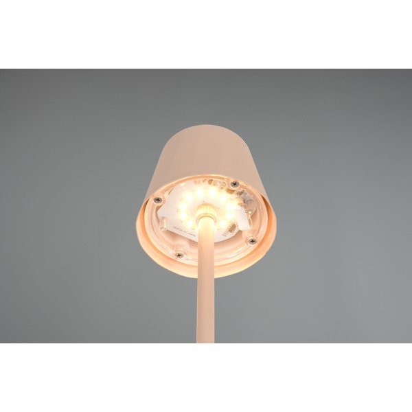 Krem LED stolna lampa s metalnim sjenilom (visina 21 cm) Diaz – Reality-image-3