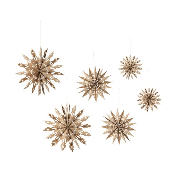 Papirnati viseći božićni ukrasi u setu 6 kom Star – Bloomingville