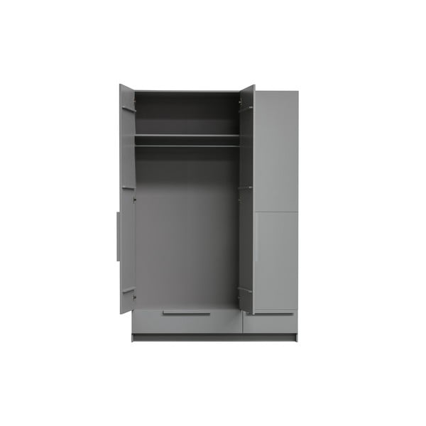 Sivi modularni garderobni ormar od masivnog bora 142x215 cm Pure – WOOOD-image-3