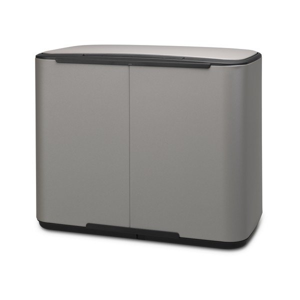 Svijetlo siva željezna kanta za smeće za odvojeni otpad/s pedalom 34 l Bo – Brabantia-image-3