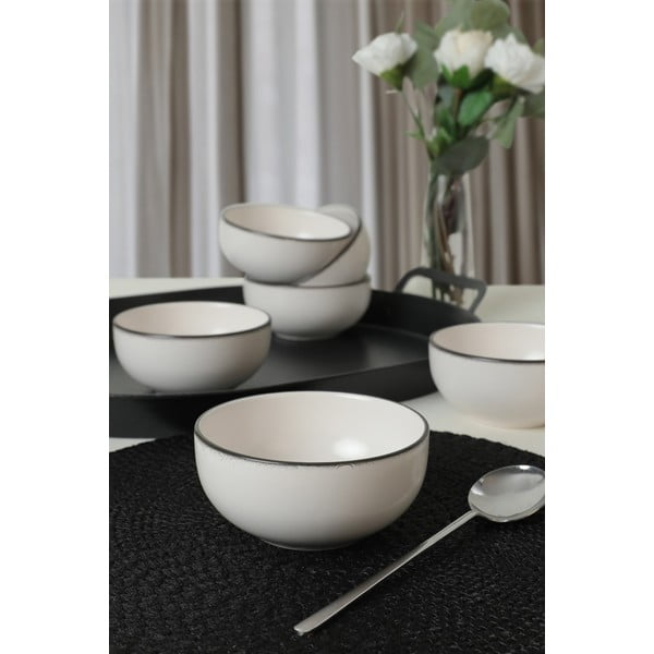 Bijele keramičke zdjelice u setu 6 kom – Hermia-image-1