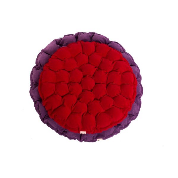 Tamnocrveni jastuk za sjedenje sa masažnim kuglicama Linda Vrňáková Bloom, promjer 65 cm-image-3