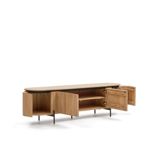 TV komoda od drveta manga u prirodnoj boji 200x55 cm Licia - Kave Home-image-4