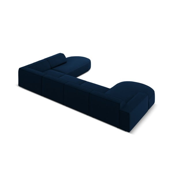 Plava baršunasta kutna garnitura (desni kut) Jodie - Micadoni Home-image-4