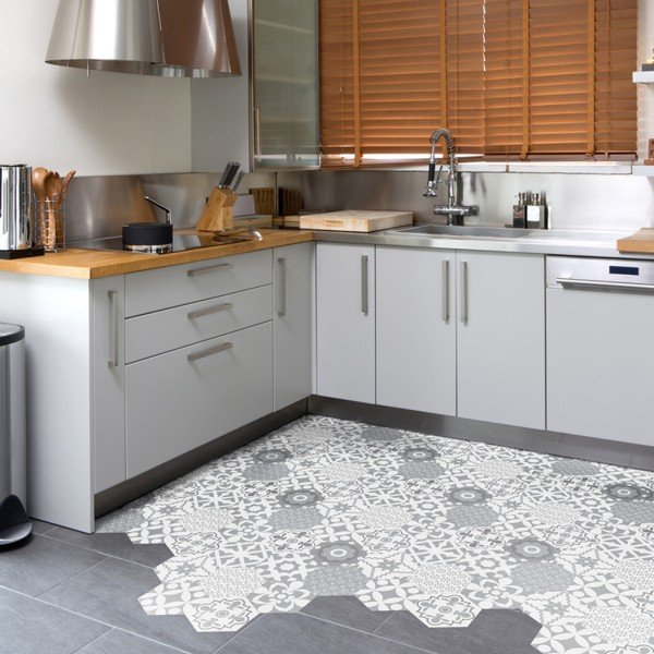 Set od 10 podnih naljepnica Ambiance Hexagons Giuseppina, 20 x 18 cm-image-2