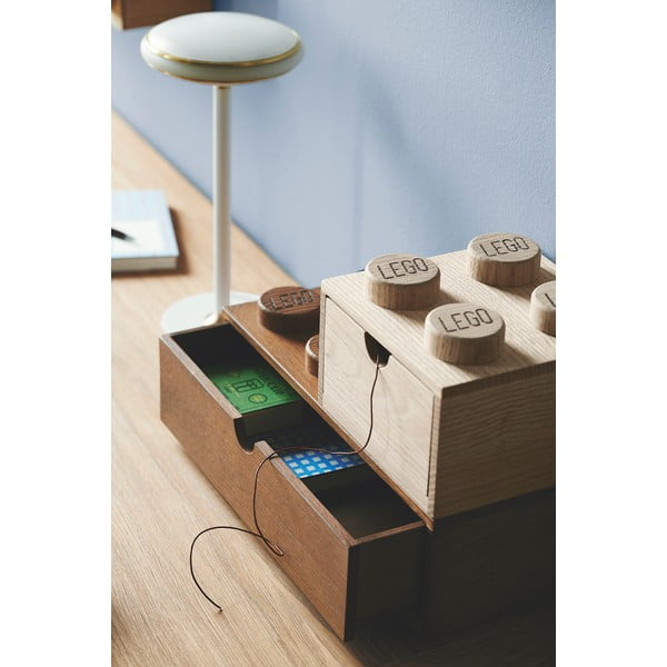 Dječja kutija za pohranu od tamnog hrasta LEGO® Wood-image-2