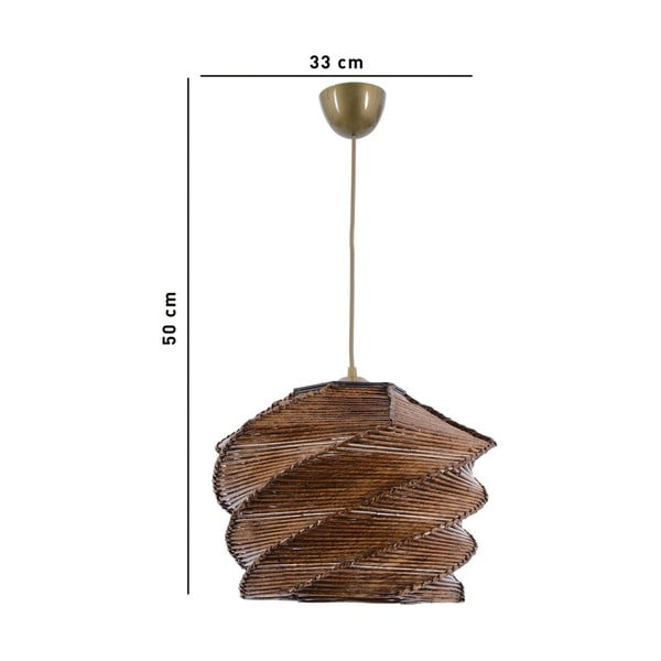 Svjetlo smeđa viseća svjetiljka ø 32 cm Ruche – Opviq lights-image-4