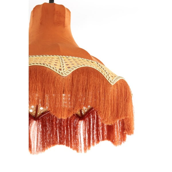 Narančasta viseća svjetiljka s tekstilnim sjenilom ø 40 cm Mizia – Light & Living-image-4