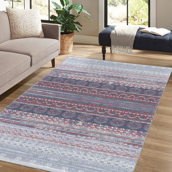 Ljubičasti/sivi perivi tepih 80x150 cm Vintage Stripe – Mila Home-image-4