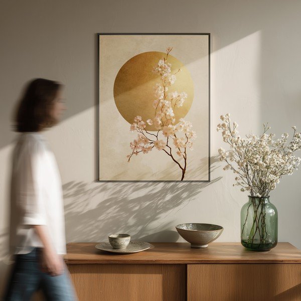 Tiskana slika s okvirom 60x80 cm Cherry Blossoms – Styler-image-1