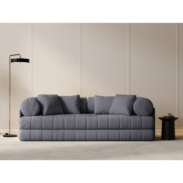 Tamno siva sklopiva sofa od bouclé tkanine 206 cm Kemi – Cosmopolitan Design-image-4