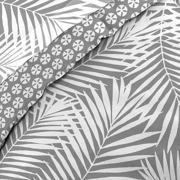 Siva pamučna navlaka za poplun za krevet za jednu osobu 140x200 cm Botania – douceur d'intérieur-image-2