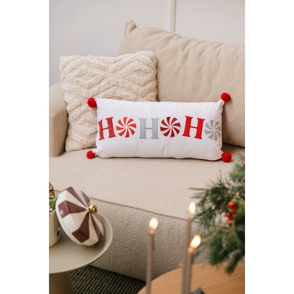 Ukrasni jastuk s božićnim motivom od samta 60x30 cm Ho Ho Ho – Catherine Lansfield-image-3