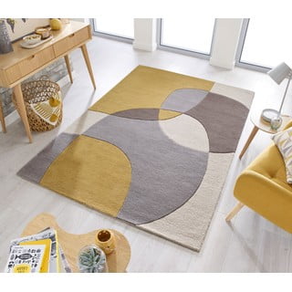 Oker žuti vuneni tepih 170x120 cm Glow - Flair Rugs