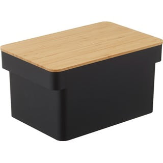 Crna kutija za kruh s poklopcem od bambusa Yamazaki Tower
