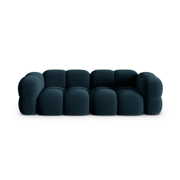 Tamno plava baršunasti sofa 250 cm Loretto – Cosmopolitan Design