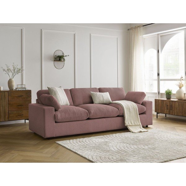 Ružičasta sofa od samta 250 cm Belair – Bobochic Paris-image-4