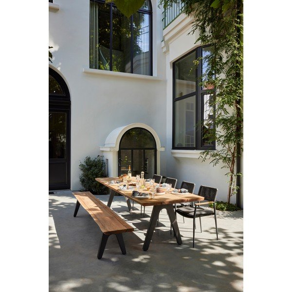 Crna/natur vrtna klupa Pure - Diphano-image-4