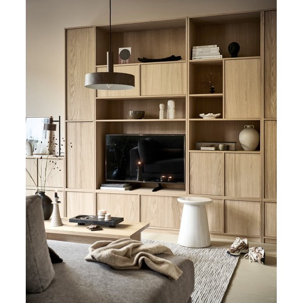Modularna biblioteka u dekoru hrasta u prirodnoj boji 264x243 cm Modulair – vtwonen-image-3