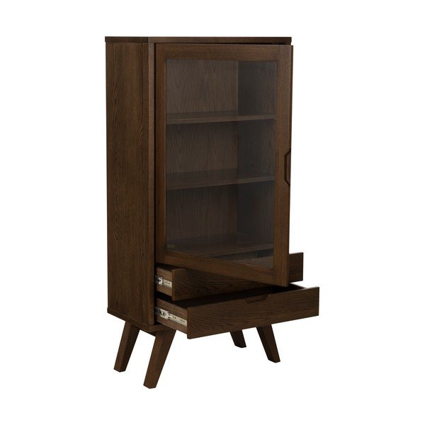 Smeđa vitrina u dekoru hrasta 72x145x36 cm A-Line – Actona-image-2