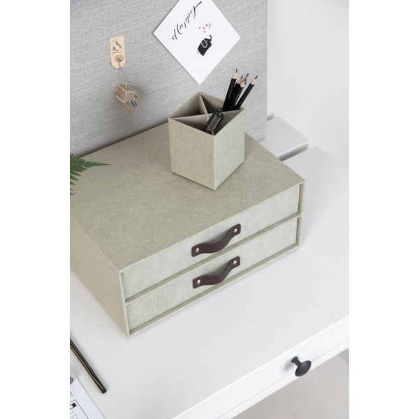 Bež kutija s ladicama s 2 ladice Bigso Box of Sweden Birger-image-1