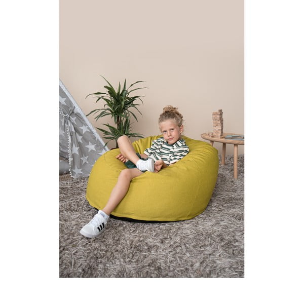 Smeđa vreća za sjedenje od bouclé tkanine Om 85 – SLOWDOWN-image-1