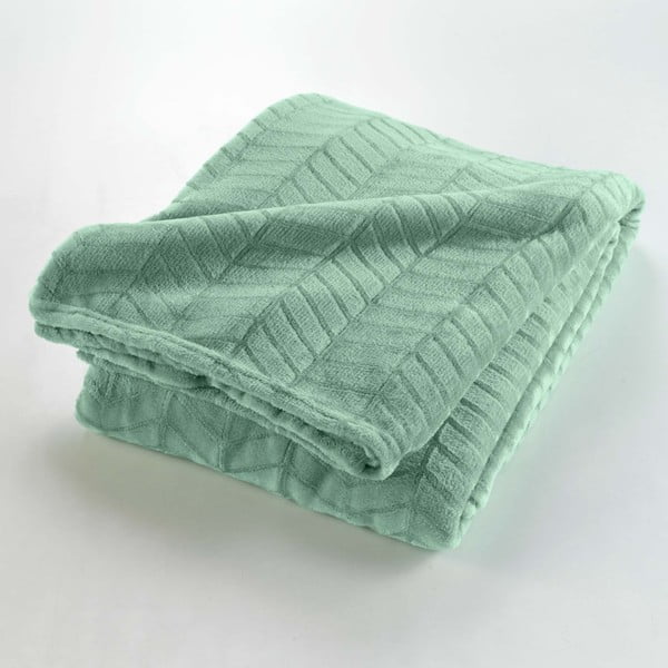 Svijetlo zeleni prekrivač od mikroflanela 180x220 cm Arya – douceur d'intérieur