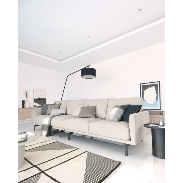 Crna stojeća svjetiljka s tekstilnim sjenilom (visina 221,5 cm) Ciana – Kave Home-image-2