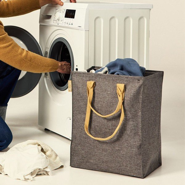 Siva tekstilna košara za rublje 53 l Laundry Hub Tweed – Rolser-image-2