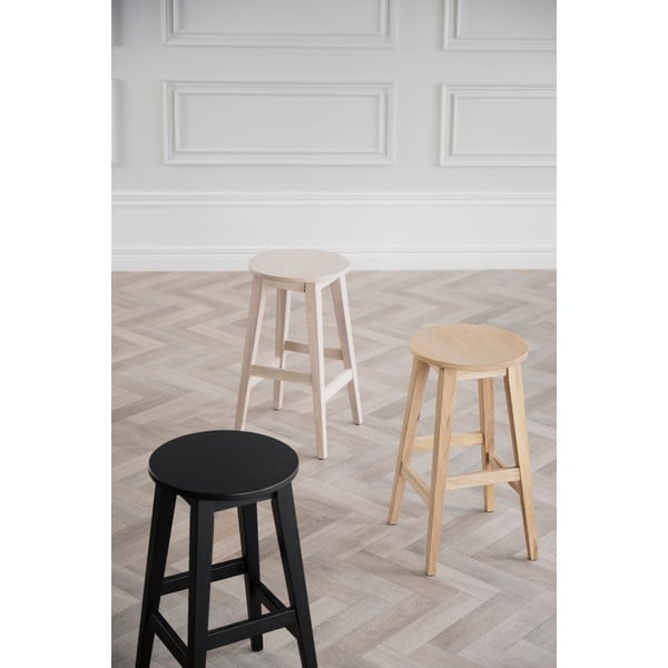 Barska stolica od punog hrasta u prirodnoj boji (visine sjedala 65 cm) Austin – Rowico-image-2