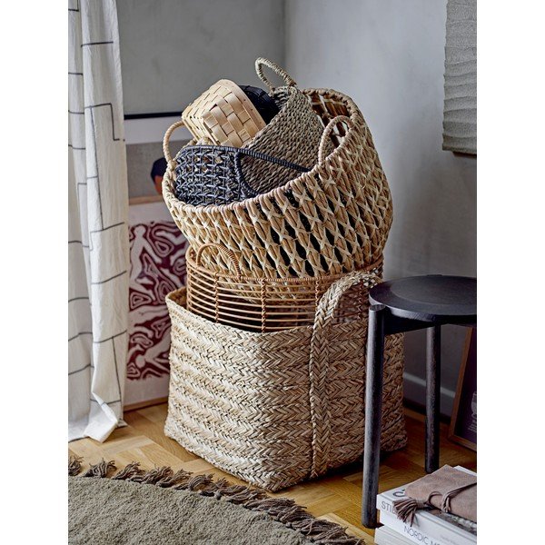 Smeđi vuneni okrugli tepih ø 110 cm Lenea - Bloomingville-image-1