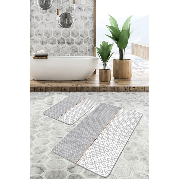Sive kupaonske prostirke u setu 2 kom 60x100 cm – Mila Home-image-3