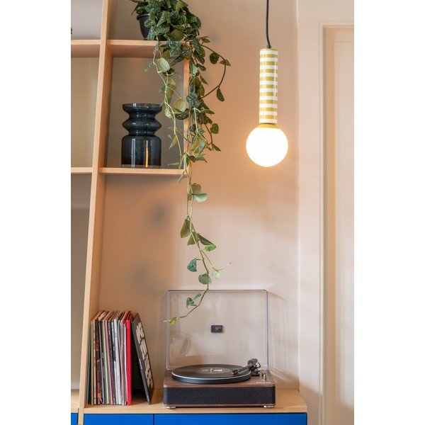 Žuta  metalna viseća svjetiljka ø 12 cm Rayado Retro – Leitmotiv-image-1