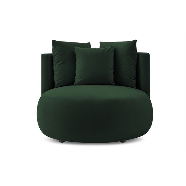 Tamno zelena baršunasti fotelja Cesar – Bobochic Paris-image-3