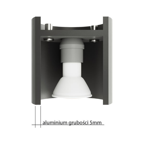 Bijela stropna svjetiljka s metalnim sjenilom Vulco – Sollux-image-3