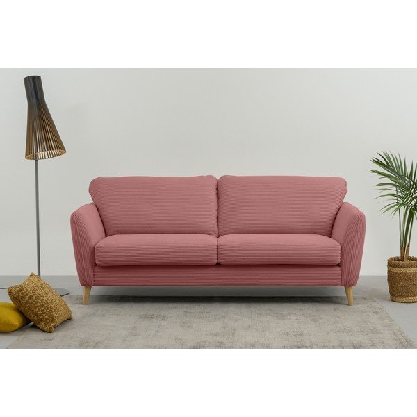Ružičasta sofa od samta 206 cm Paris – Scandic-image-1