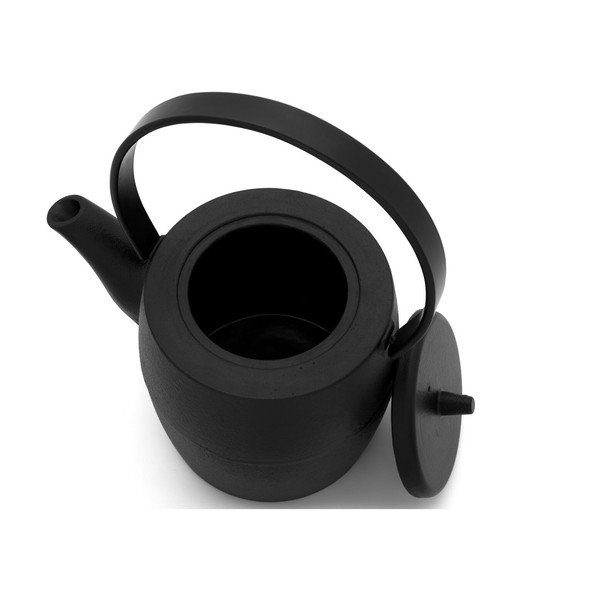 Crni čajnik od lijevanog željeza s cjedilom 1,2 l Kobe – Bredemeijer-image-1