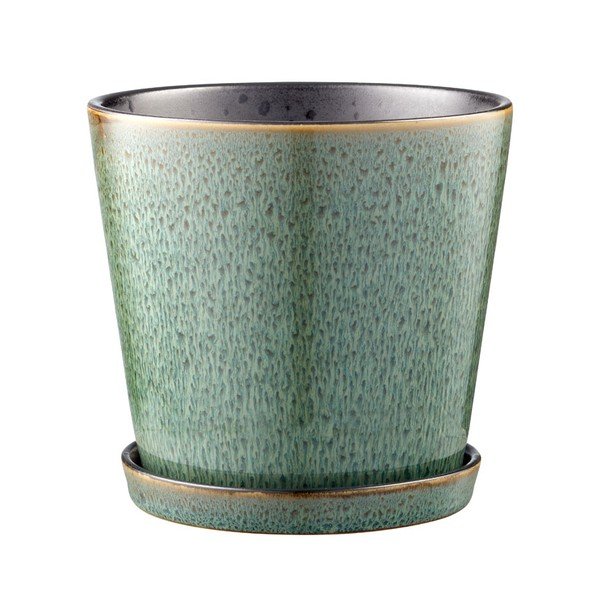 Ukrasna tegla za cvijeće od kamenine ø 14 cm Gastro Green/Black – Bitz-image-3