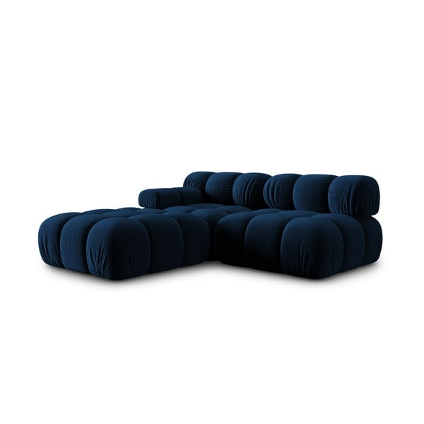 Plava baršunasta sofa 282 cm Bellis – Micadoni Home-image-4