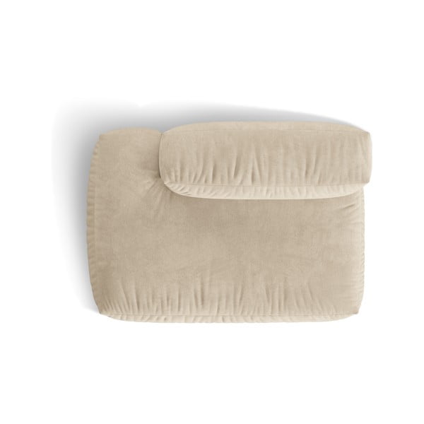 Bež baršunasti modularna sjedeća garnitura (s lijevim kutom) Martina – Micadoni -image-4