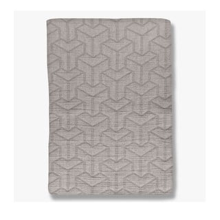 Sivi prekrivač od recikliranog pamuka za krevet za jednu osobu 140x250 cm Trio - Mette Ditmer Denmark