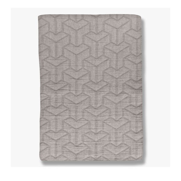 Sivi prekrivač od recikliranog pamuka za bračni krevet 220x250 cm Trio - Mette Ditmer Denmark
