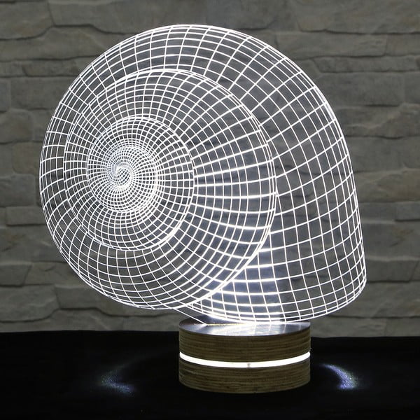 3D stolna lampa Puž