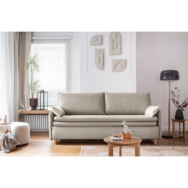 Bež sklopiva sofa 207 cm Simon – Miuform-image-1