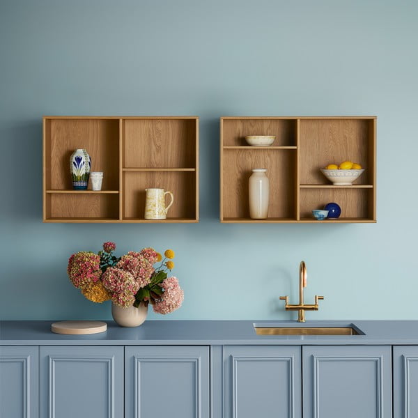 Viseća biblioteka u dekoru hrasta u prirodnoj boji 89x61 cm Mistral – Hammel Furniture-image-1