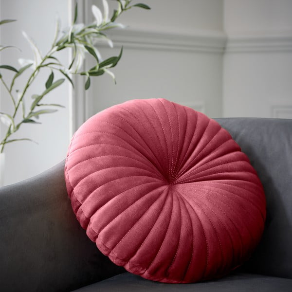 Ukrasni jastuk od samta ø 40 cm Round Soft Touch – Catherine Lansfield-image-1