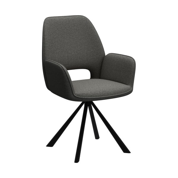 Tamno siva blagovaonska stolica s naslonima za ruke Graham – Actona