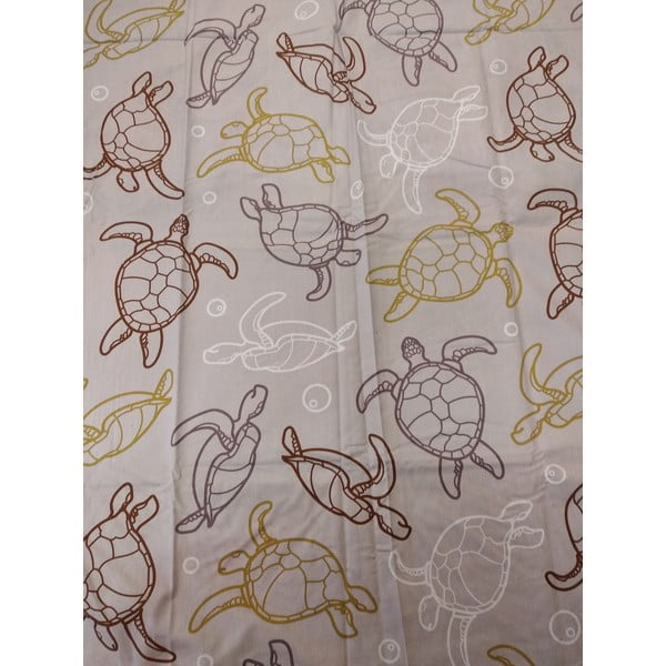 Bijela/smeđa pamučna dječja posteljina za krevet za jednu osobu 140x200 cm Tortoise – Jerry Fabrics-image-1