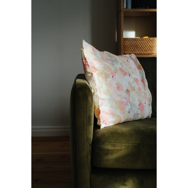 Lanena ukrasna jastučnica 40x40 cm Floral – Linen Tales-image-2
