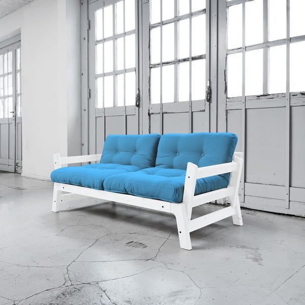 Sofa na razvlačenje Karup Step White / Horizon Blue